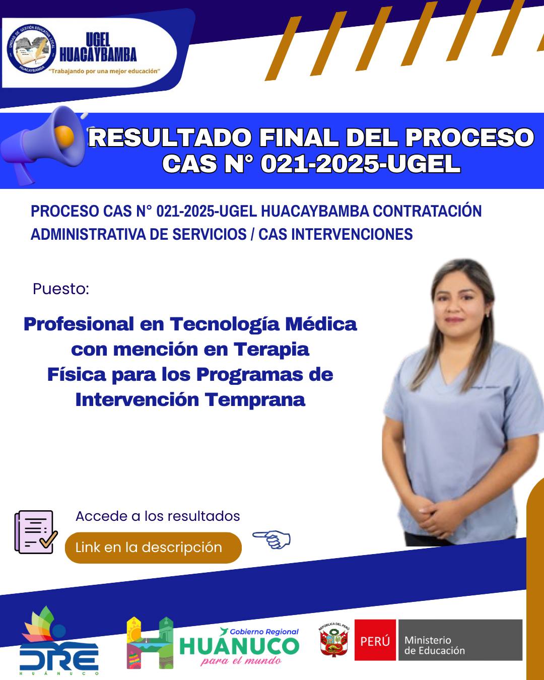 RESULTADO FINAL DEL PROCESO CAS N°021-2025-UGEL HUACAYBAMBA