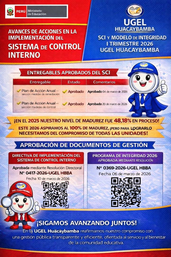 IMPLEMENTACIÓN DEL SISTEMA DE CONTROL INTERNO AL I TRIMESTRE