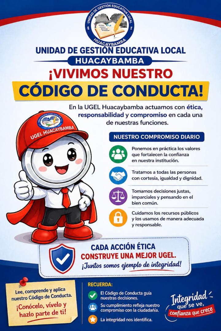 UGEL HUACAYBAMBA | CULTURA DE INTEGRIDAD