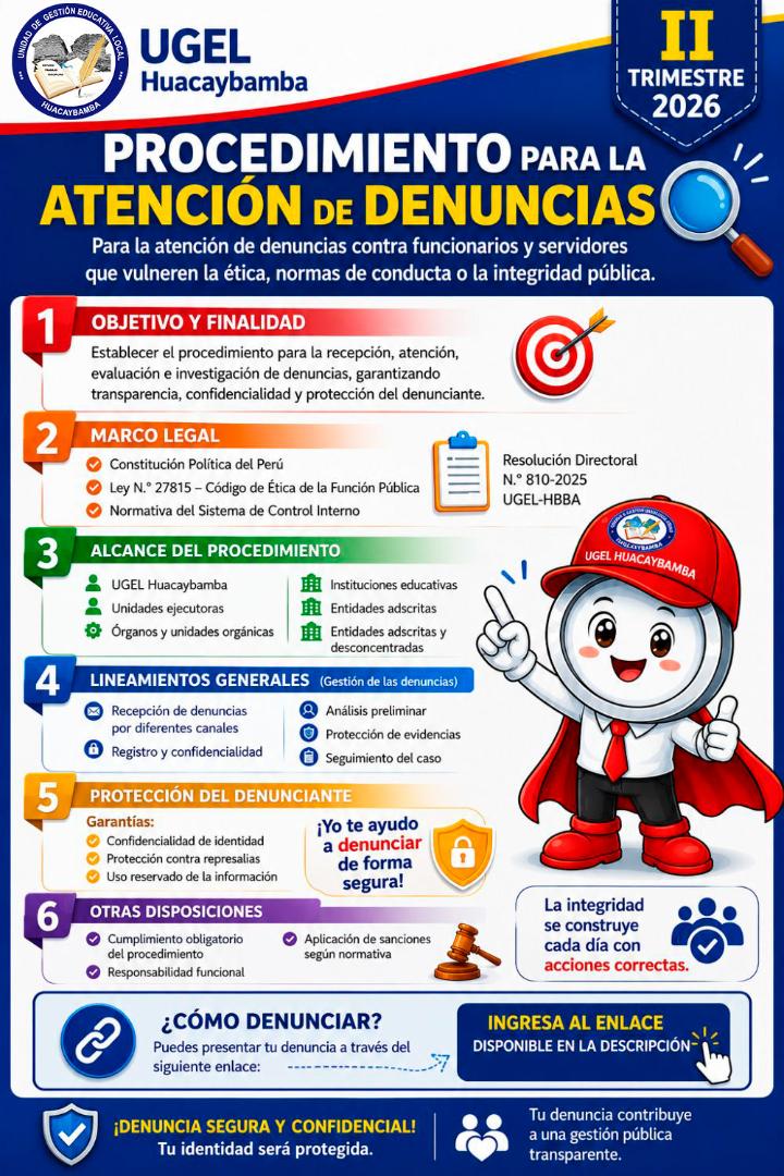 UGEL HUACAYBAMBA | CANAL OFICIAL DE DENUNCIAS