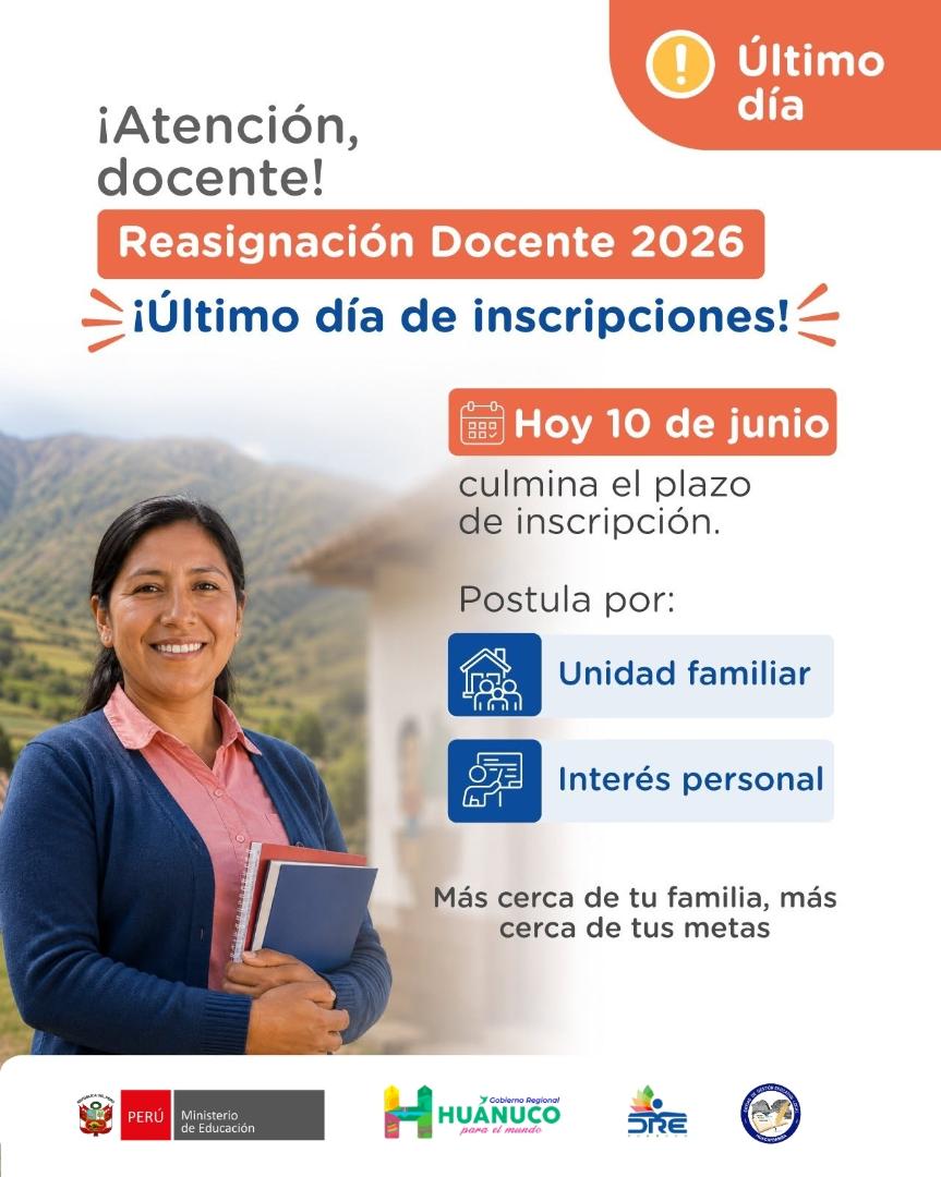 📢¡𝑨𝑻𝑬𝑵𝑪𝑰Ó𝑵 𝑫𝑶𝑪𝑬𝑵𝑻𝑬𝑺! Ú𝑳𝑻𝑰𝑴𝑶 𝑫Í𝑨 𝑫𝑬 𝑰𝑵𝑺𝑪𝑹𝑰𝑷𝑪𝑰Ó𝑵 𝑷𝑨𝑹𝑨 𝑳𝑨 𝑹𝑬𝑨𝑺𝑰𝑮𝑵𝑨𝑪𝑰Ó𝑵 𝑫𝑶𝑪𝑬𝑵𝑻𝑬 2026!