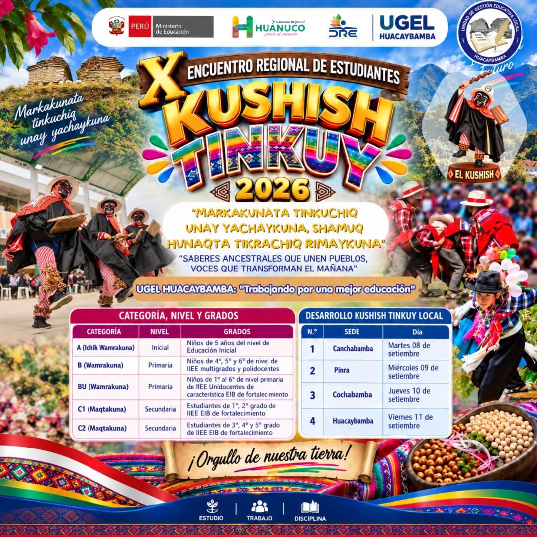 📣✨ ¡𝐗 𝐄𝐍𝐂𝐔𝐄𝐍𝐓𝐑𝐎 𝐑𝐄𝐆𝐈𝐎𝐍𝐀𝐋 𝐃𝐄 𝐄𝐒𝐓𝐔𝐃𝐈𝐀𝐍𝐓𝐄𝐒 “𝐊𝐔𝐒𝐇𝐈𝐒𝐇 𝐓𝐈𝐍𝐊𝐔𝐘” 𝟐𝟎𝟐𝟔! ✨📣